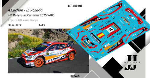 Decal alejandro cachon - decal, 1/43